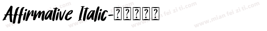 Affirmative Italic字体转换